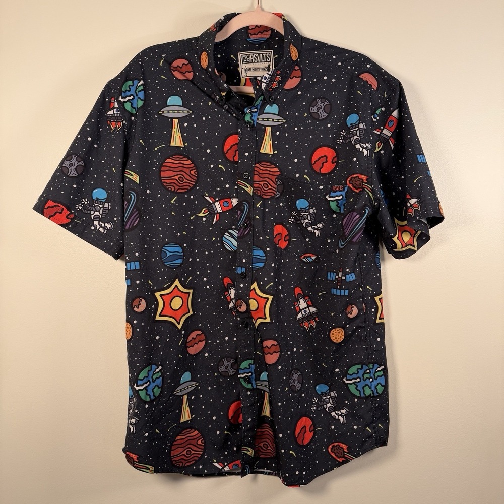 RSVLTS x J. Pierce "Spaceman" KUNUFLEX Short Sleeve Button Down Shirt